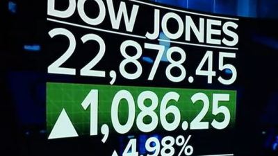 Stock market surges back more than 1,000 points