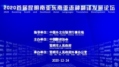 【同传】2020首届昆明南亚东南亚语种翻译发展论坛
