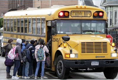 Boy left on bus for 7 hours