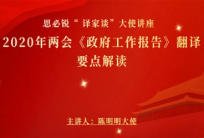 【回看】2020年两会《政府工作报告》翻译要点解读-陈明明